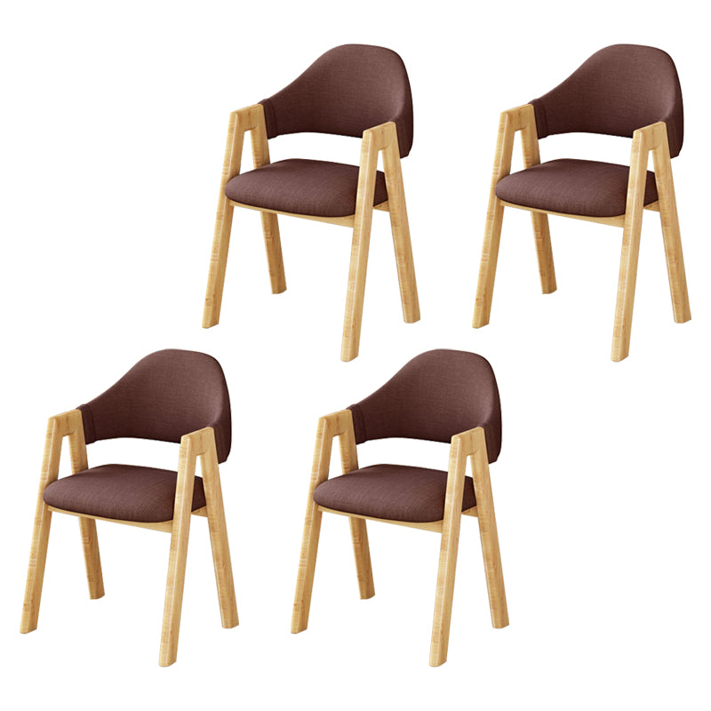 Upholstered Scandinavian Coffee Shop Arm Chair Open Matte Finish Dining Chair
