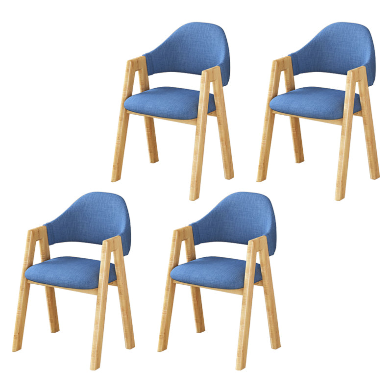 Upholstered Scandinavian Coffee Shop Arm Chair Open Matte Finish Dining Chair