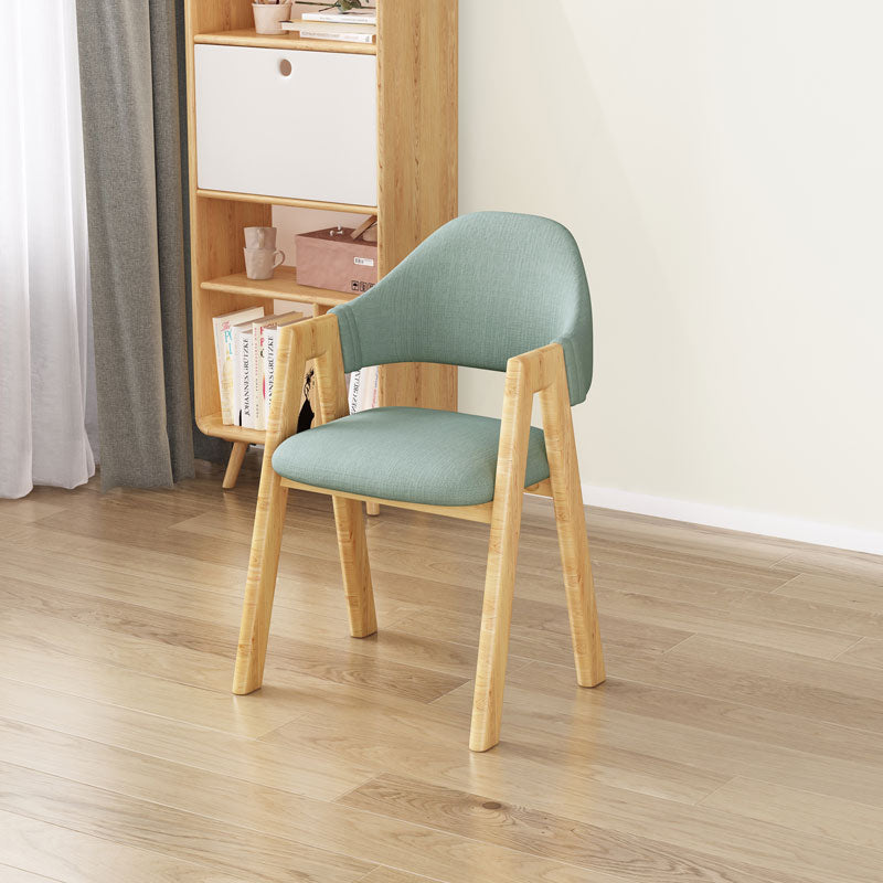 Upholstered Scandinavian Coffee Shop Arm Chair Open Matte Finish Dining Chair