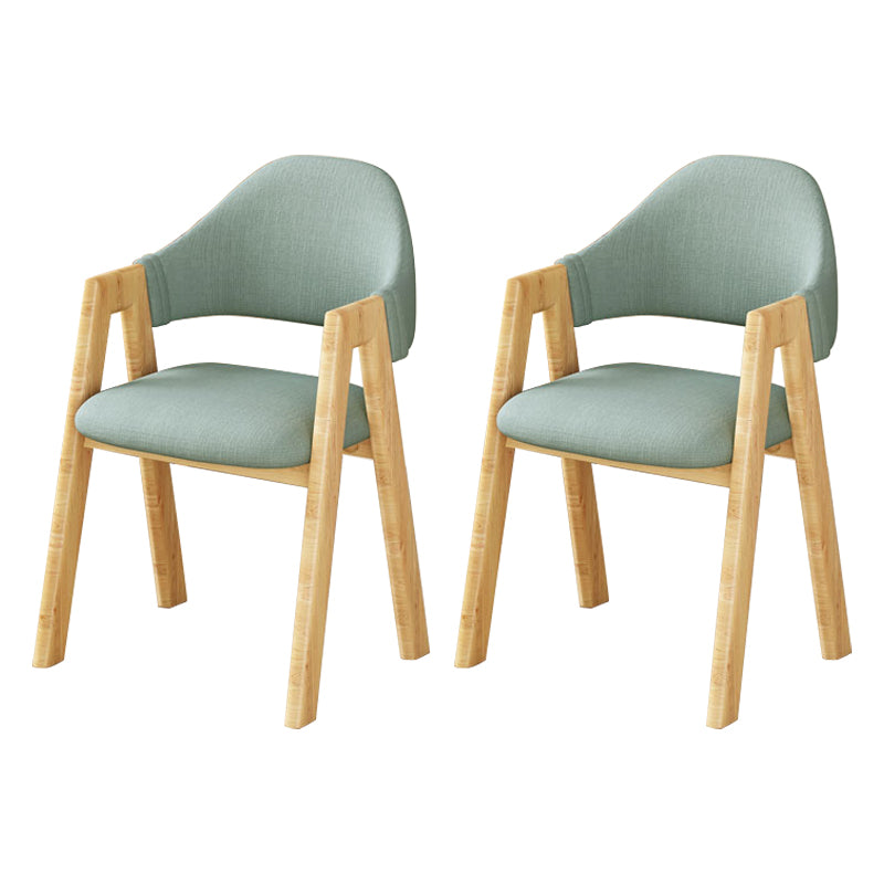 Upholstered Scandinavian Coffee Shop Arm Chair Open Matte Finish Dining Chair