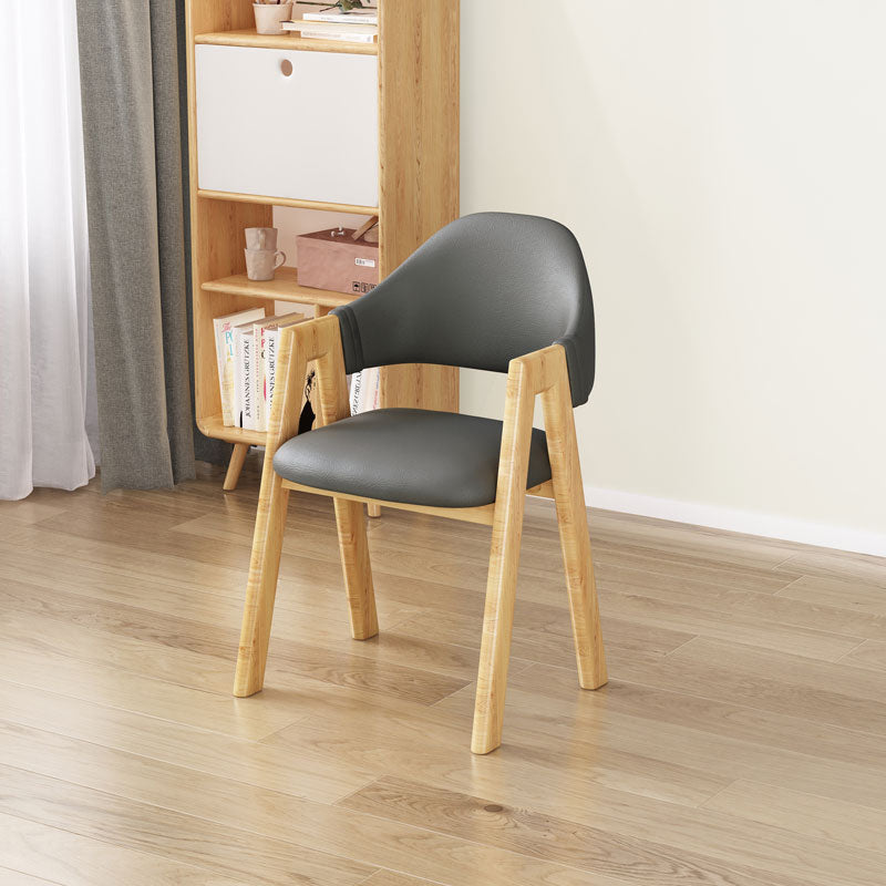 Upholstered Scandinavian Coffee Shop Arm Chair Open Matte Finish Dining Chair