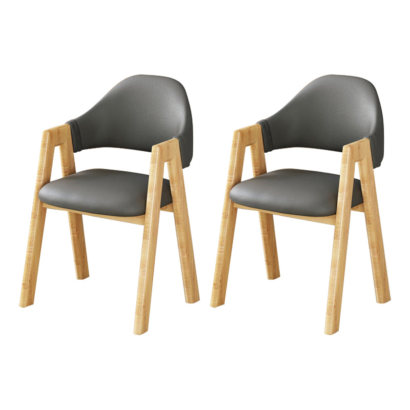 Upholstered Scandinavian Coffee Shop Arm Chair Open Matte Finish Dining Chair