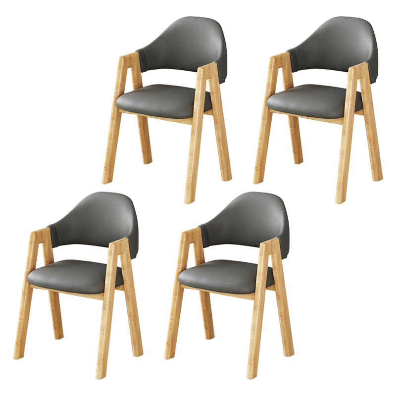 Upholstered Scandinavian Coffee Shop Arm Chair Open Matte Finish Dining Chair