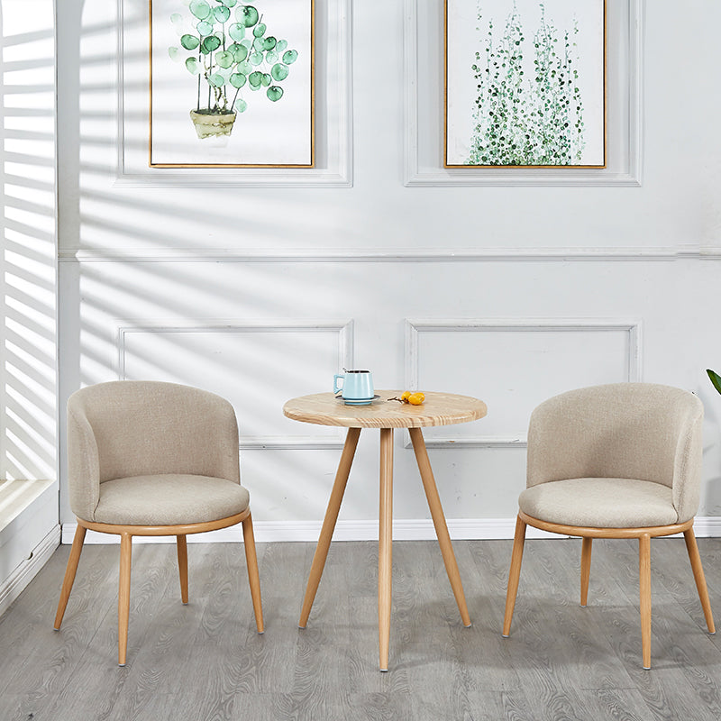 Scandinavian Home Side Chair Parsons Back Metal Upholstered Dining Room Chair