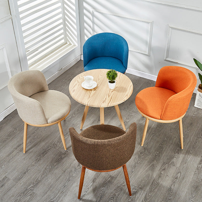 Scandinavian Home Side Chair Parsons Back Metal Upholstered Dining Room Chair