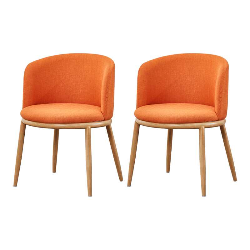 Scandinavian Home Side Chair Parsons Back Metal Upholstered Dining Room Chair