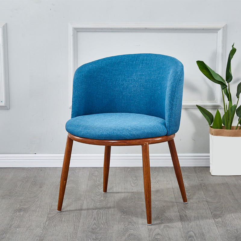 Scandinavian Home Side Chair Parsons Back Metal Upholstered Dining Room Chair