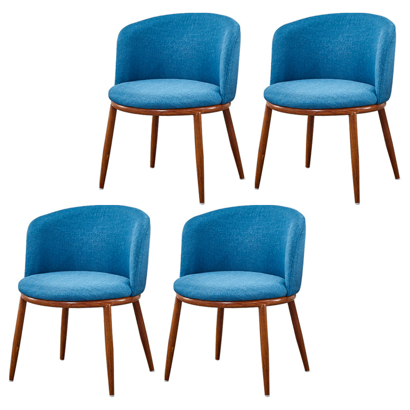 Scandinavian Home Side Chair Parsons Back Metal Upholstered Dining Room Chair