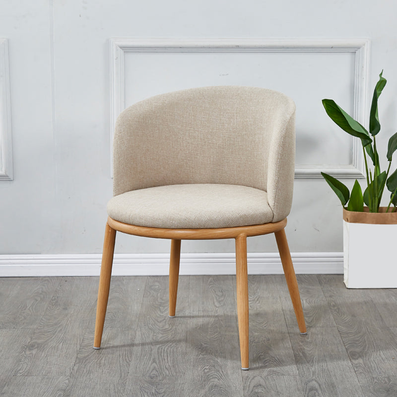 Scandinavian Home Side Chair Parsons Back Metal Upholstered Dining Room Chair
