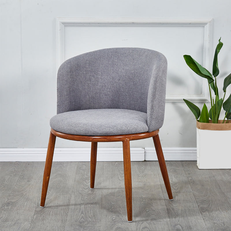 Scandinavian Home Side Chair Parsons Back Metal Upholstered Dining Room Chair