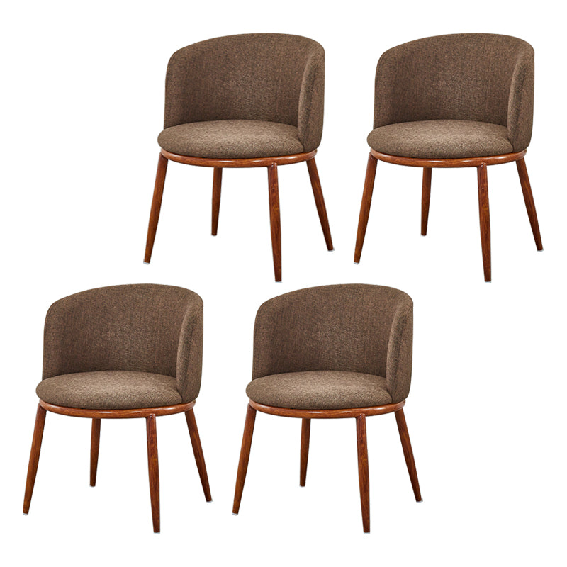Scandinavian Home Side Chair Parsons Back Metal Upholstered Dining Room Chair