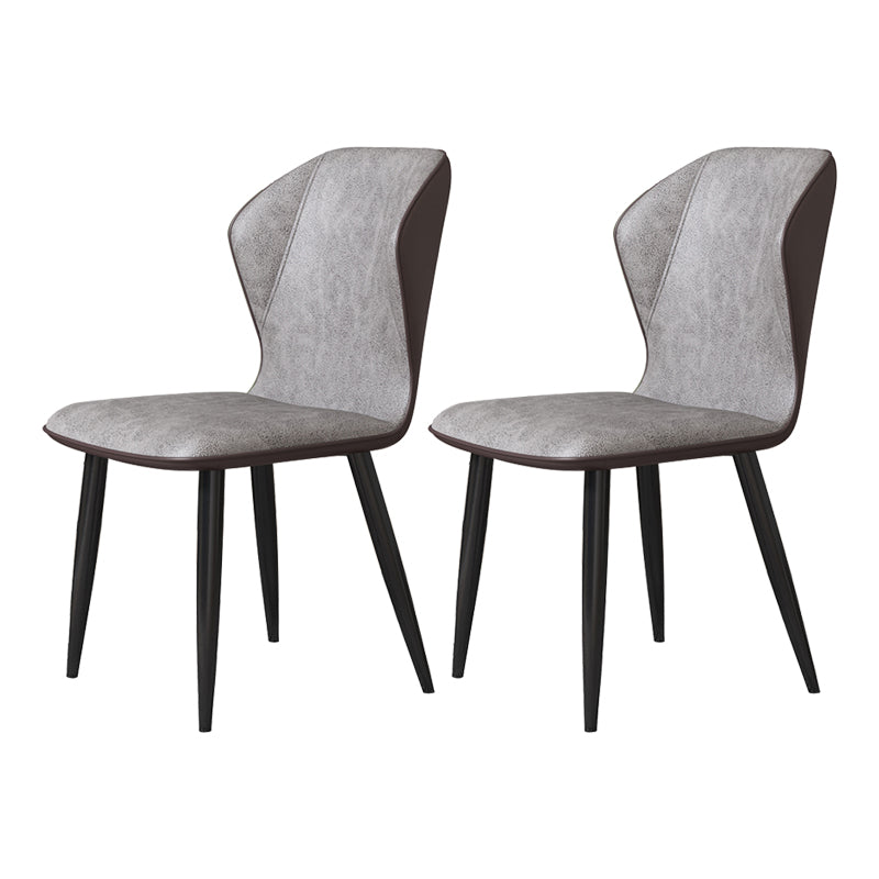 Chaise d'appoint scandinave à oreilles, chaise de salle à manger rembourrée en métal