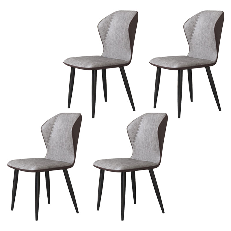 Chaise d'appoint scandinave à oreilles, chaise de salle à manger rembourrée en métal
