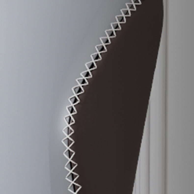 Chaise d'appoint scandinave à oreilles, chaise de salle à manger rembourrée en métal