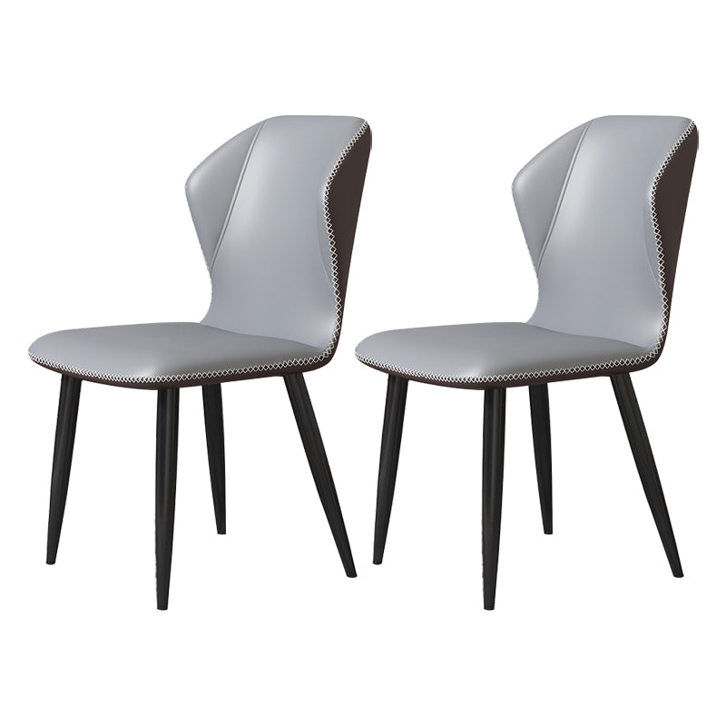 Chaise d'appoint scandinave à oreilles, chaise de salle à manger rembourrée en métal