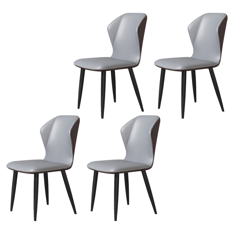 Chaise d'appoint scandinave à oreilles, chaise de salle à manger rembourrée en métal