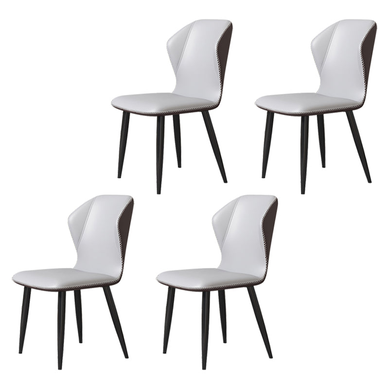 Chaise d'appoint scandinave à oreilles, chaise de salle à manger rembourrée en métal