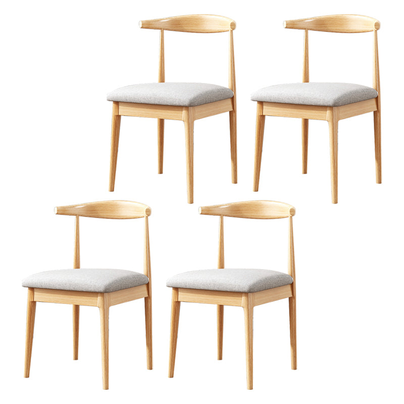 Home Contemporary Side Chair Open Back Metal Upholstered Dining Room Chair