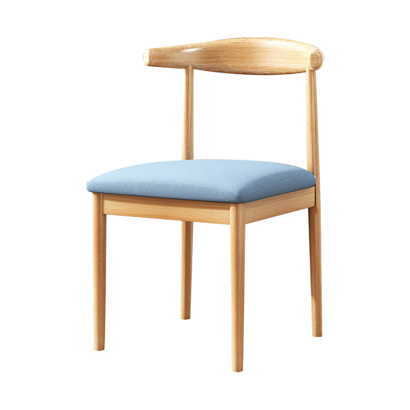 Home Contemporary Side Chair Open Back Metal Upholstered Dining Room Chair