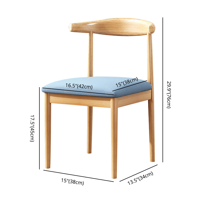 Home Contemporary Side Chair Open Back Metal Upholstered Dining Room Chair