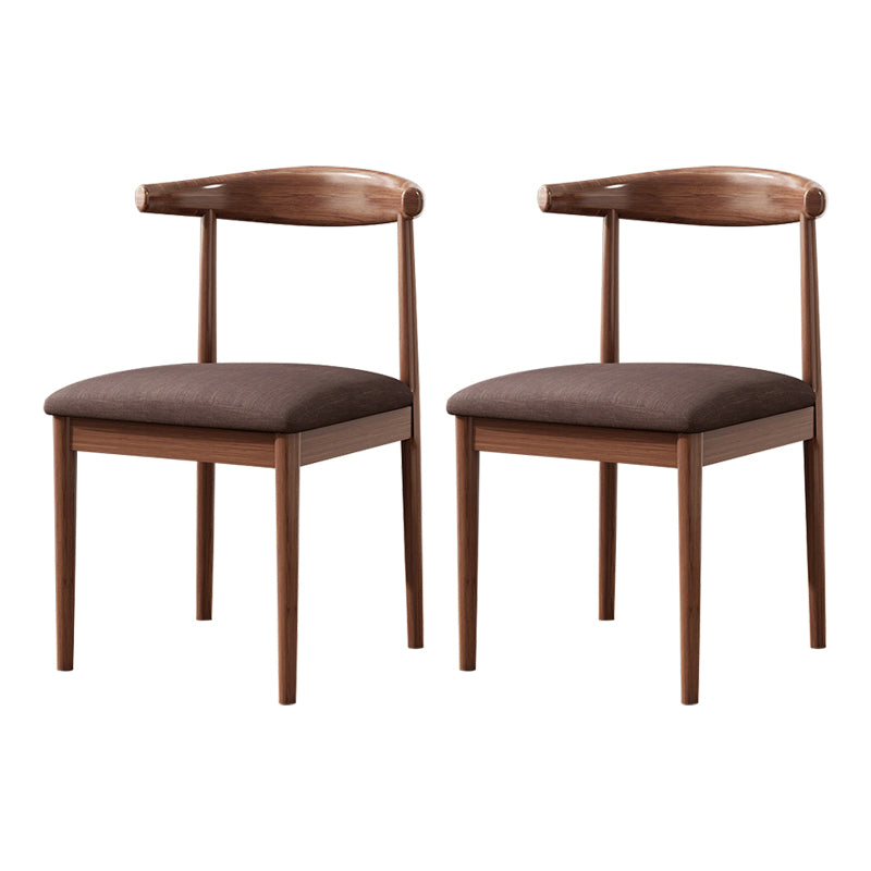 Home Contemporary Side Chair Open Back Metal Upholstered Dining Room Chair