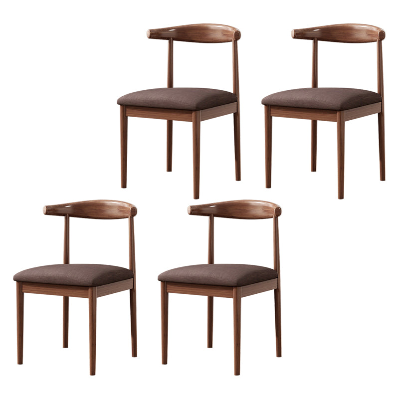 Home Contemporary Side Chair Open Back Metal Upholstered Dining Room Chair