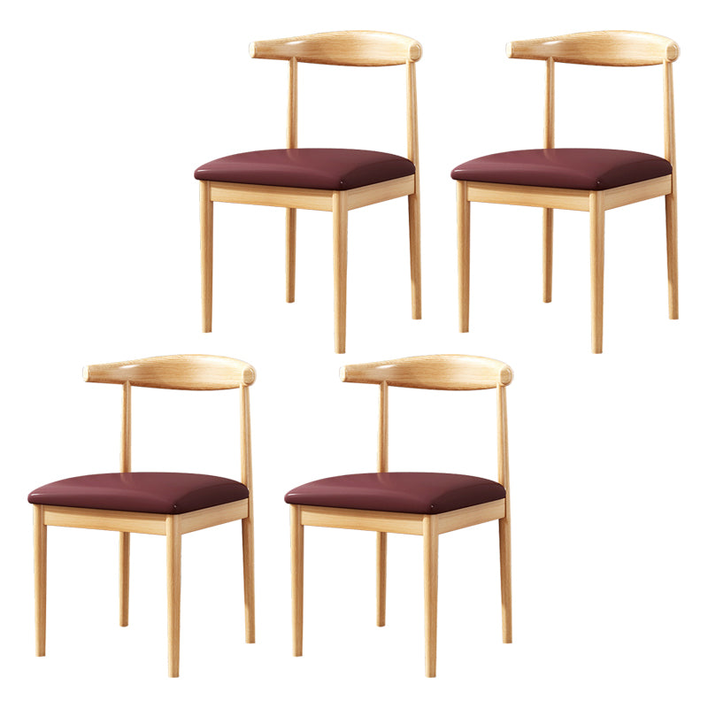 Home Contemporary Side Chair Open Back Metal Upholstered Dining Room Chair