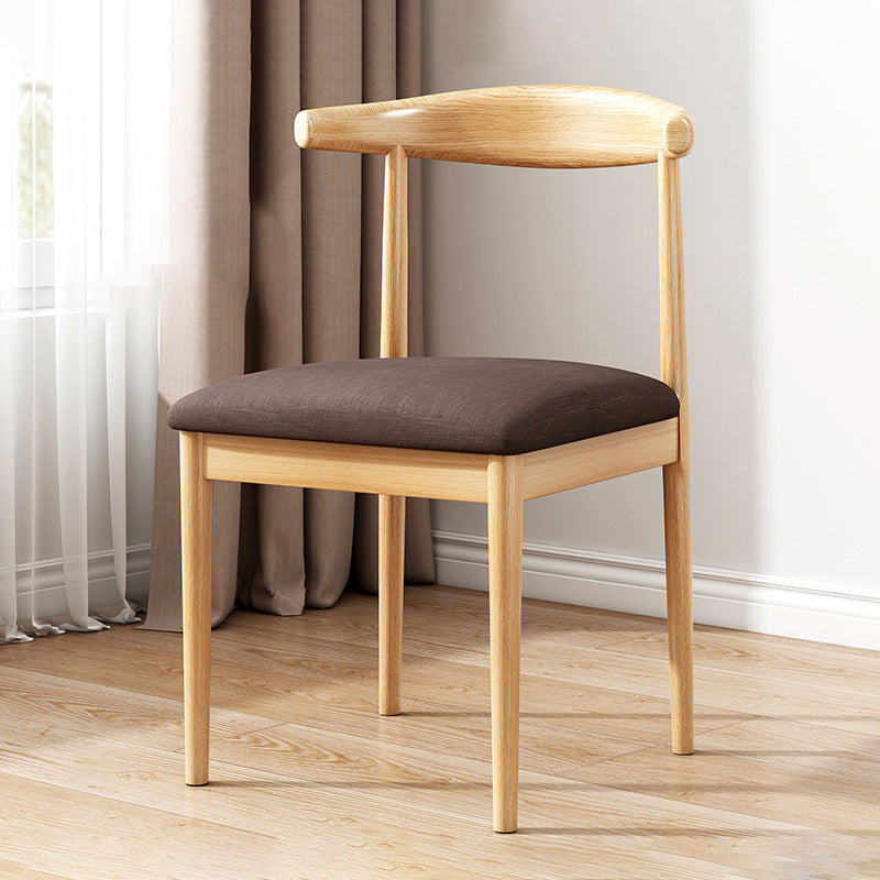 Home Contemporary Side Chair Open Back Metal Upholstered Dining Room Chair