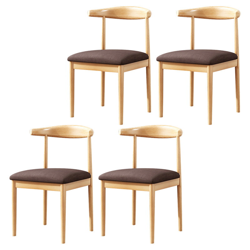 Home Contemporary Side Chair Open Back Metal Upholstered Dining Room Chair