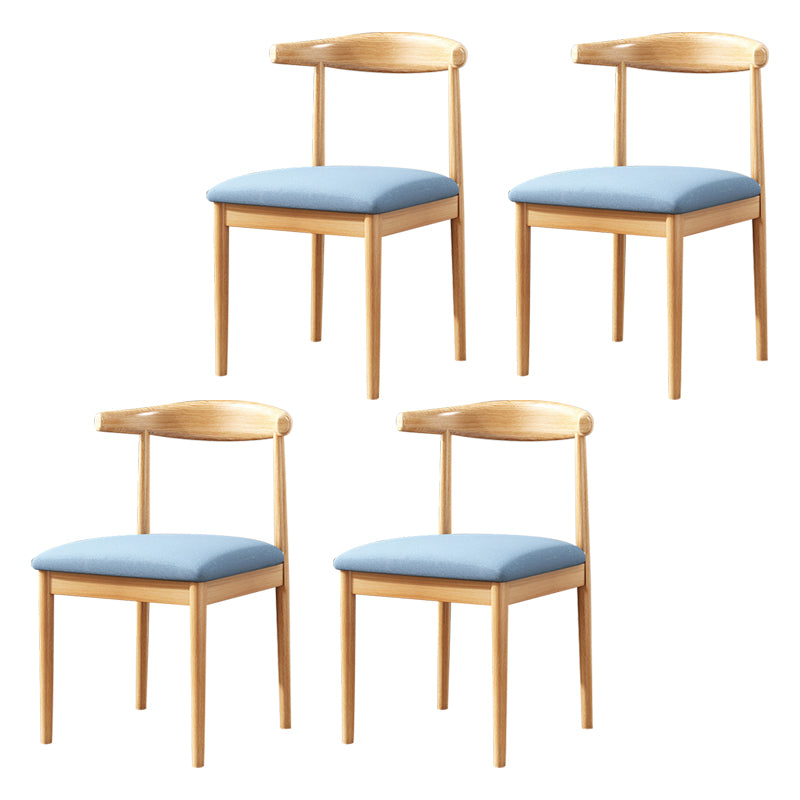 Home Contemporary Side Chair Open Back Metal Upholstered Dining Room Chair