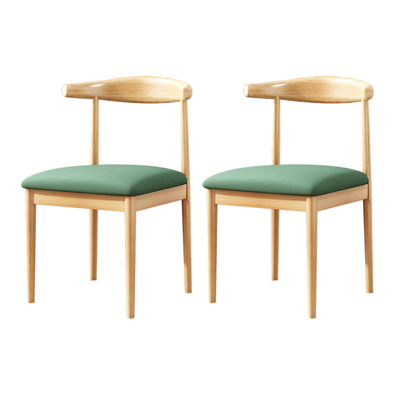 Home Contemporary Side Chair Open Back Metal Upholstered Dining Room Chair