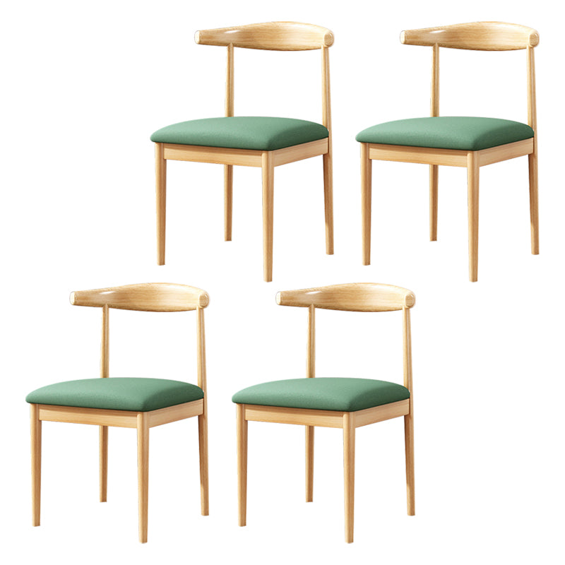 Home Contemporary Side Chair Open Back Metal Upholstered Dining Room Chair