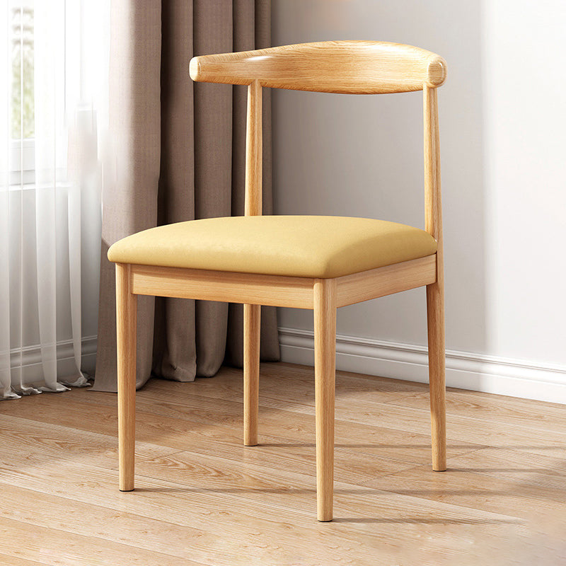 Home Contemporary Side Chair Open Back Metal Upholstered Dining Room Chair