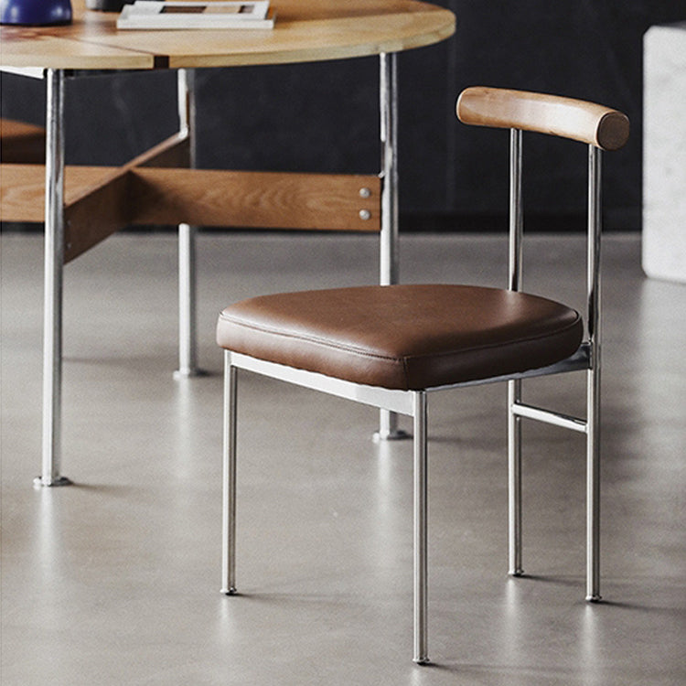 Les chaises latérales de salle à manger tapissées par style industriel ouvrent les chaises sans bras de salle à manger de dos
