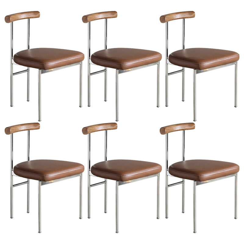 Les chaises latérales de salle à manger tapissées par style industriel ouvrent les chaises sans bras de salle à manger de dos