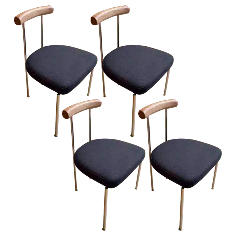 Les chaises latérales de salle à manger tapissées par style industriel ouvrent les chaises sans bras de salle à manger de dos
