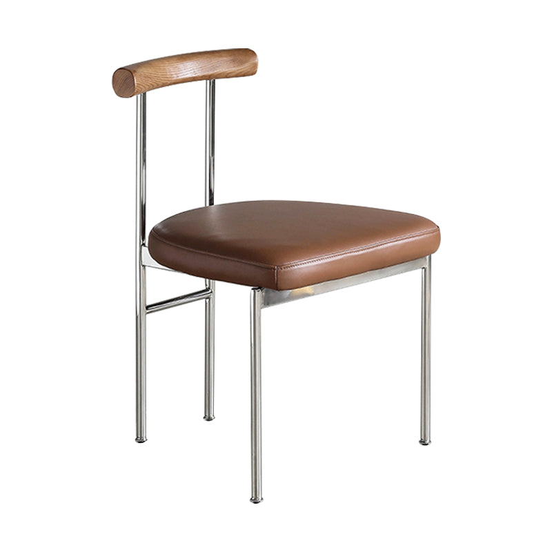 Les chaises latérales de salle à manger tapissées par style industriel ouvrent les chaises sans bras de salle à manger de dos