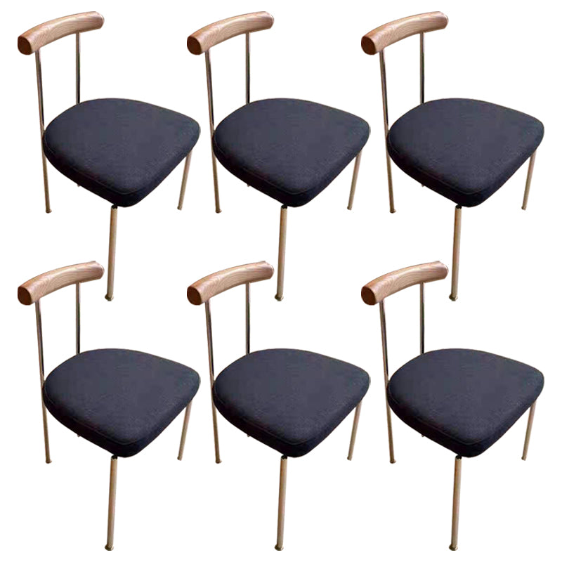 Les chaises latérales de salle à manger tapissées par style industriel ouvrent les chaises sans bras de salle à manger de dos