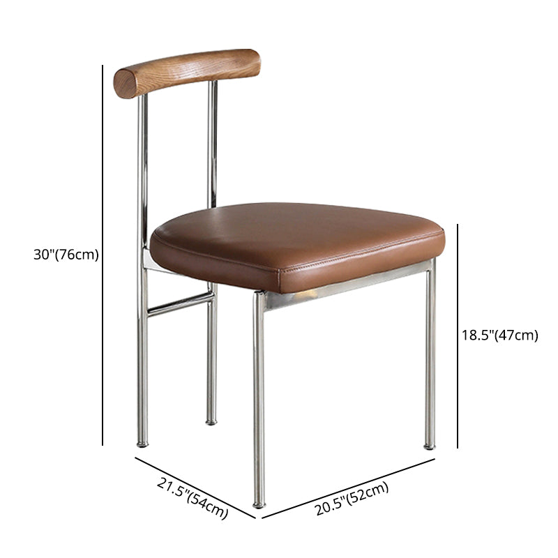 Les chaises latérales de salle à manger tapissées par style industriel ouvrent les chaises sans bras de salle à manger de dos