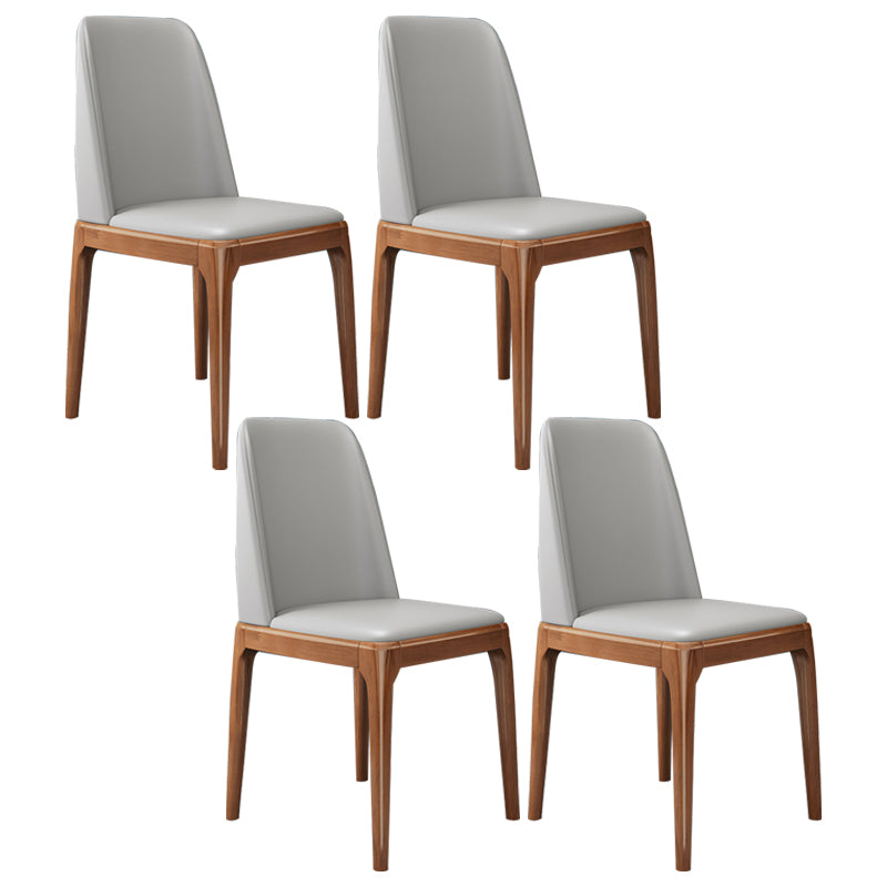 Chaise d'appoint scandinave avec dossier Parsons, chaise de salle à manger sans accoudoirs en bois