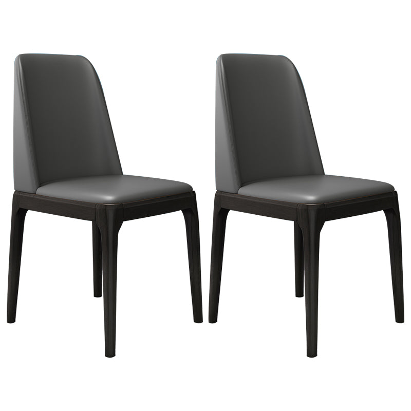Chaise d'appoint scandinave avec dossier Parsons, chaise de salle à manger sans accoudoirs en bois
