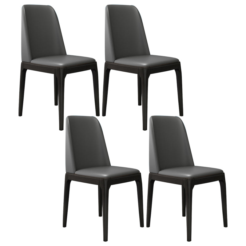 Chaise d'appoint scandinave avec dossier Parsons, chaise de salle à manger sans accoudoirs en bois