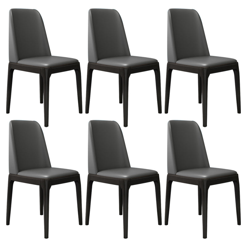 Chaise d'appoint scandinave avec dossier Parsons, chaise de salle à manger sans accoudoirs en bois