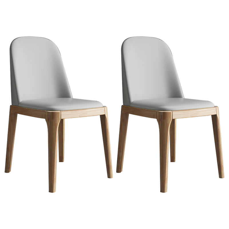 Chaise d'appoint scandinave avec dossier Parsons, chaise de salle à manger sans accoudoirs en bois