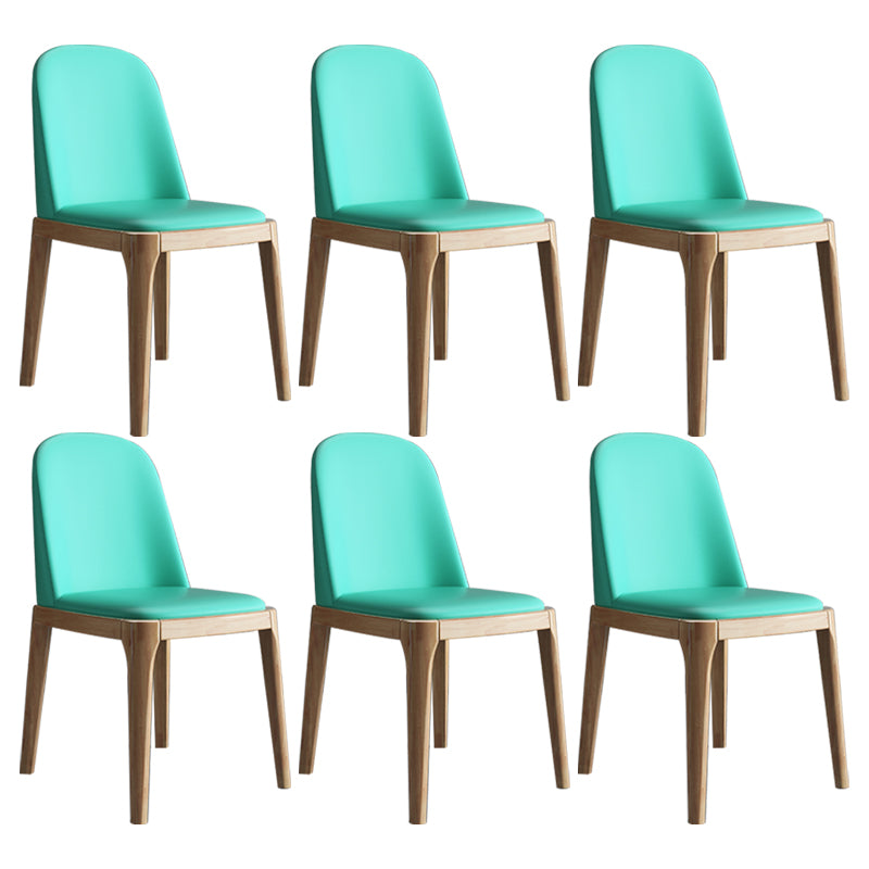 Chaise d'appoint scandinave avec dossier Parsons, chaise de salle à manger sans accoudoirs en bois