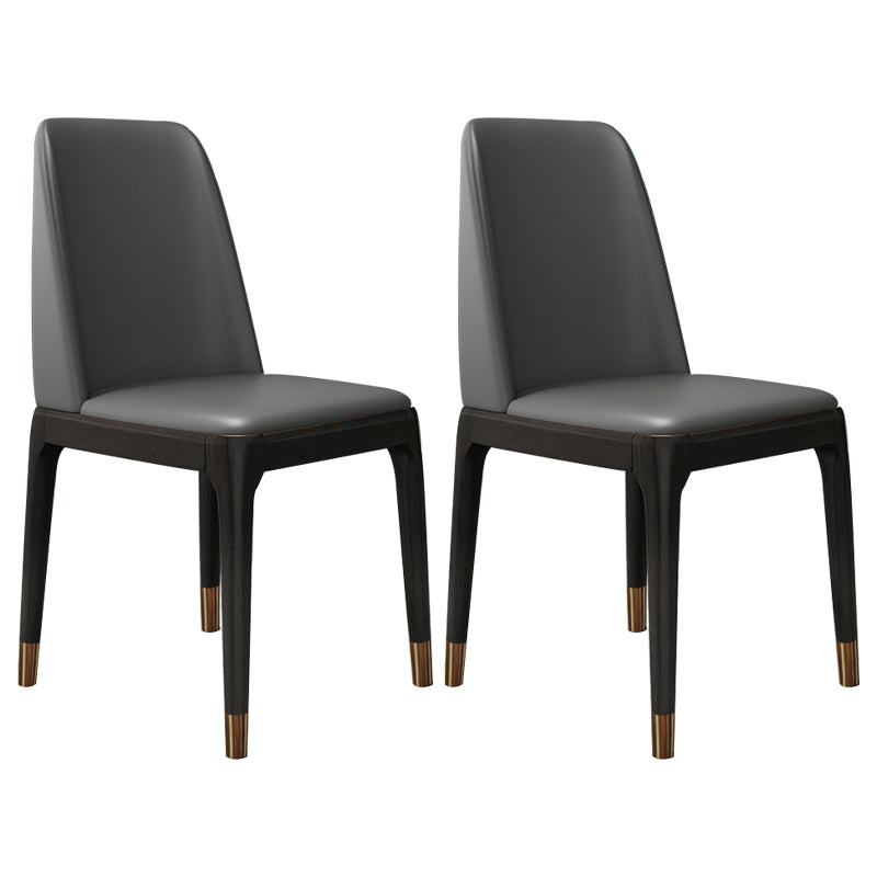 Chaise d'appoint scandinave avec dossier Parsons, chaise de salle à manger sans accoudoirs en bois