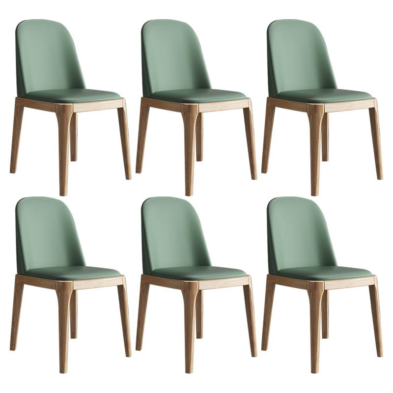 Chaise d'appoint scandinave avec dossier Parsons, chaise de salle à manger sans accoudoirs en bois