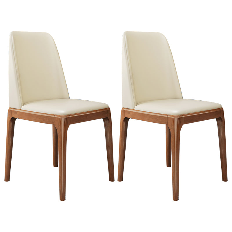 Chaise d'appoint scandinave avec dossier Parsons, chaise de salle à manger sans accoudoirs en bois