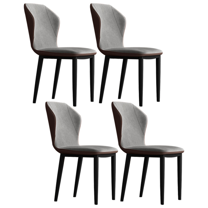 Silla lateral casera escandinava tapizada con respaldo mate Silla de comedor