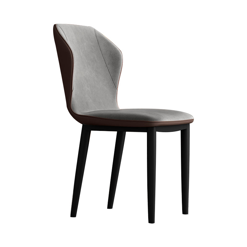 Silla lateral casera escandinava tapizada con respaldo mate Silla de comedor